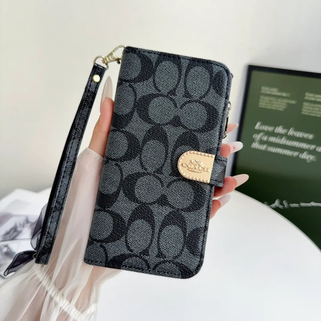 Coach-Style Handheld Wallet Phone Case