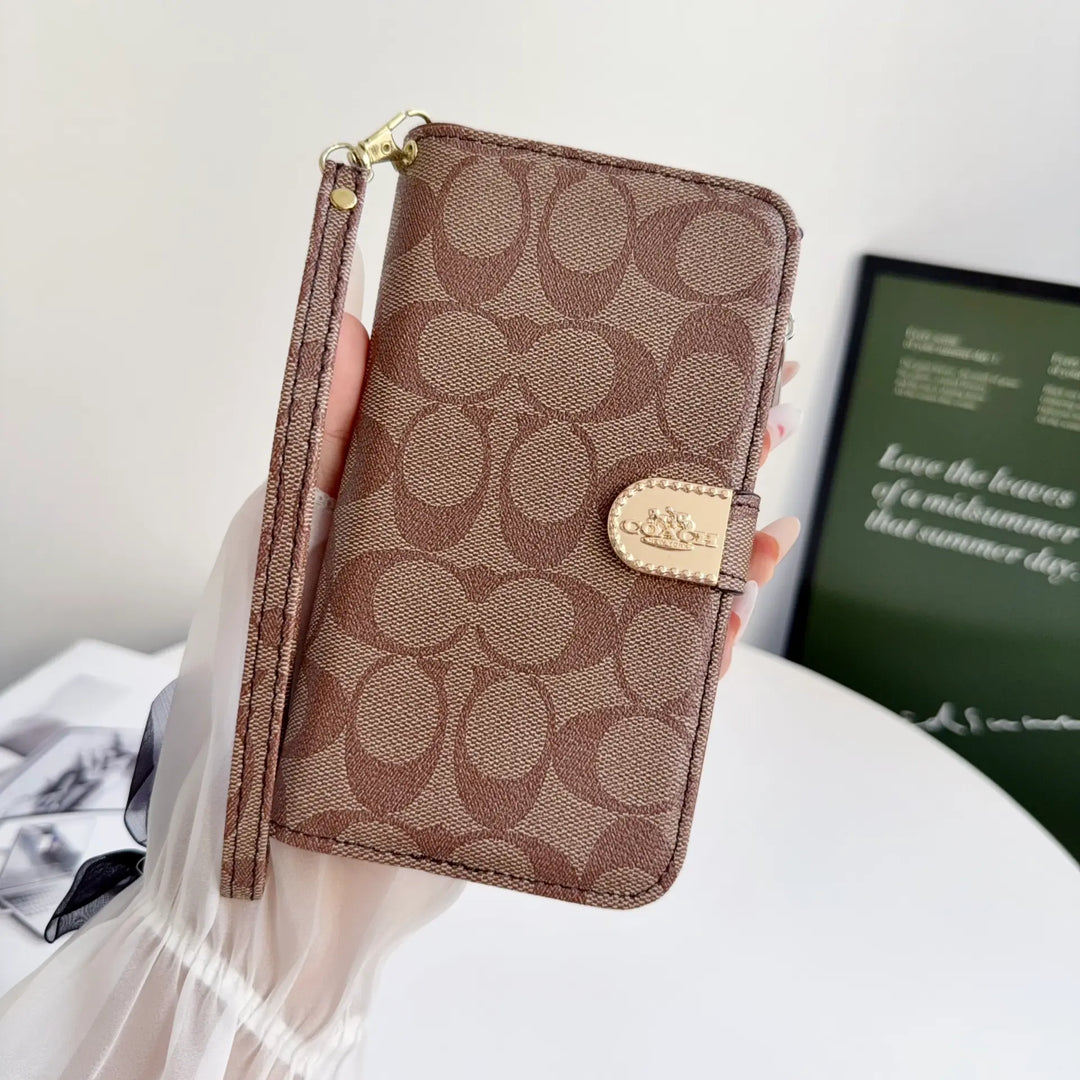 Coach-Style Handheld Wallet Phone Case