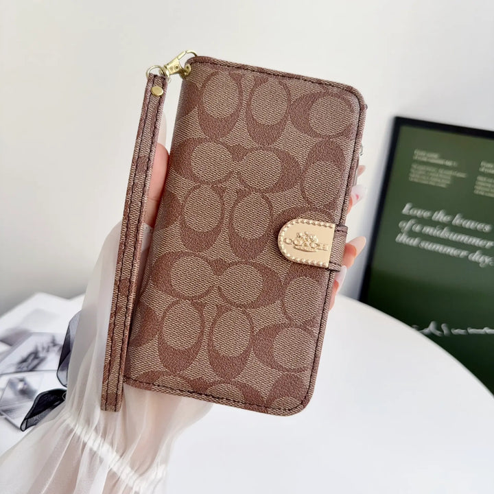 Coach-Style Handheld Wallet Phone Case