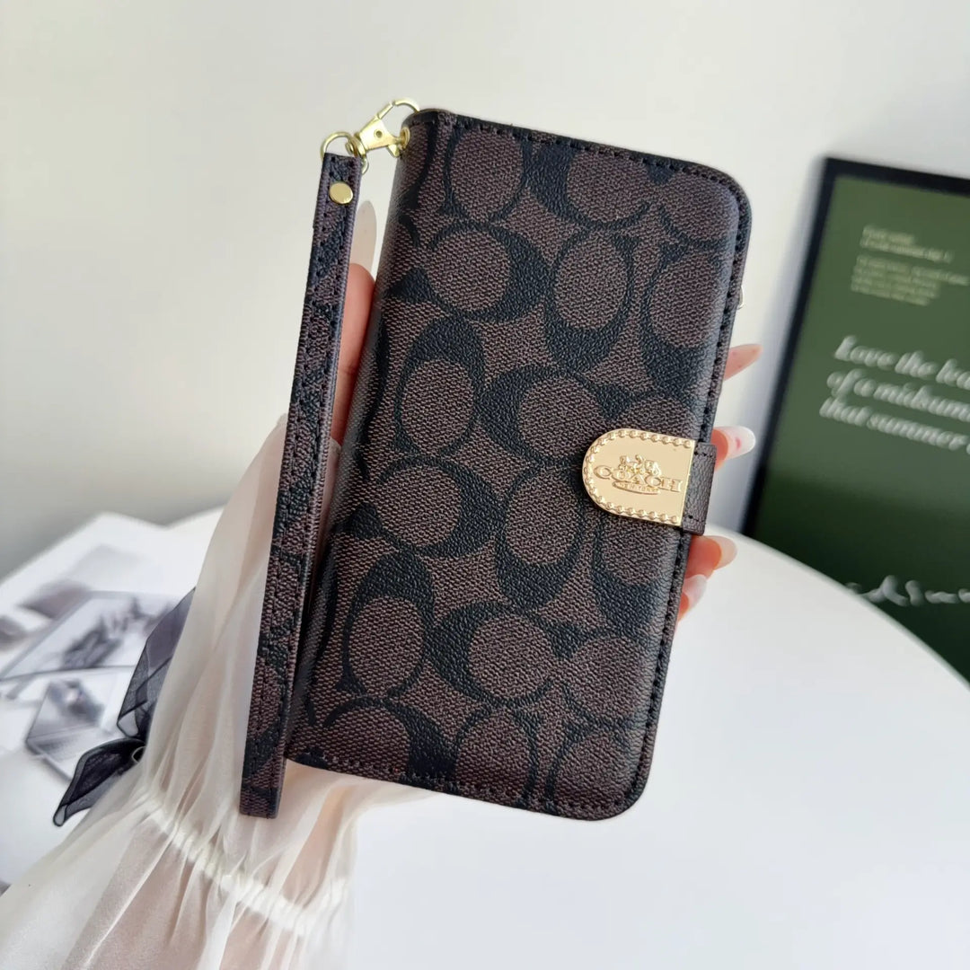 Coach-Style Handheld Wallet Phone Case