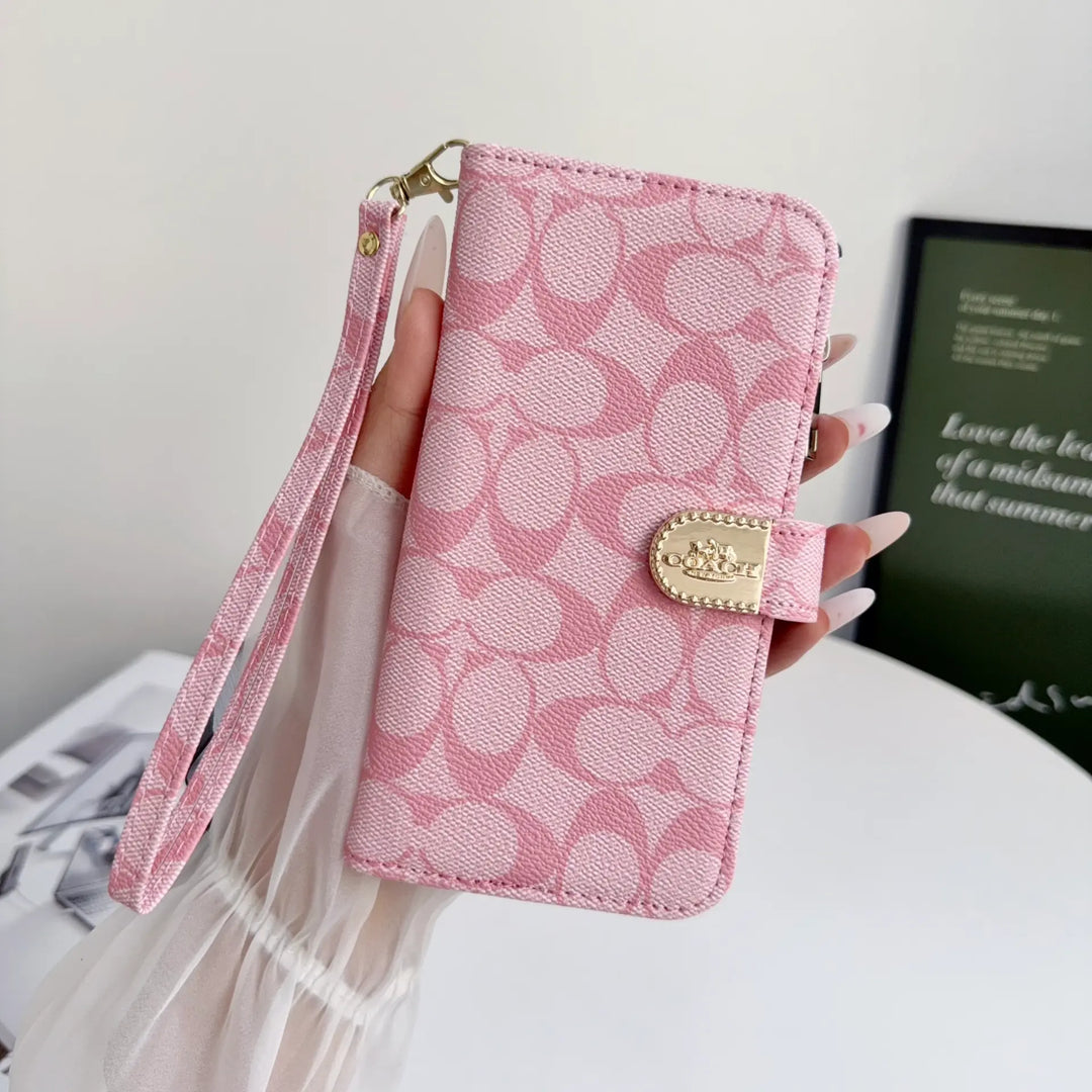 Coach-Style Handheld Wallet Phone Case
