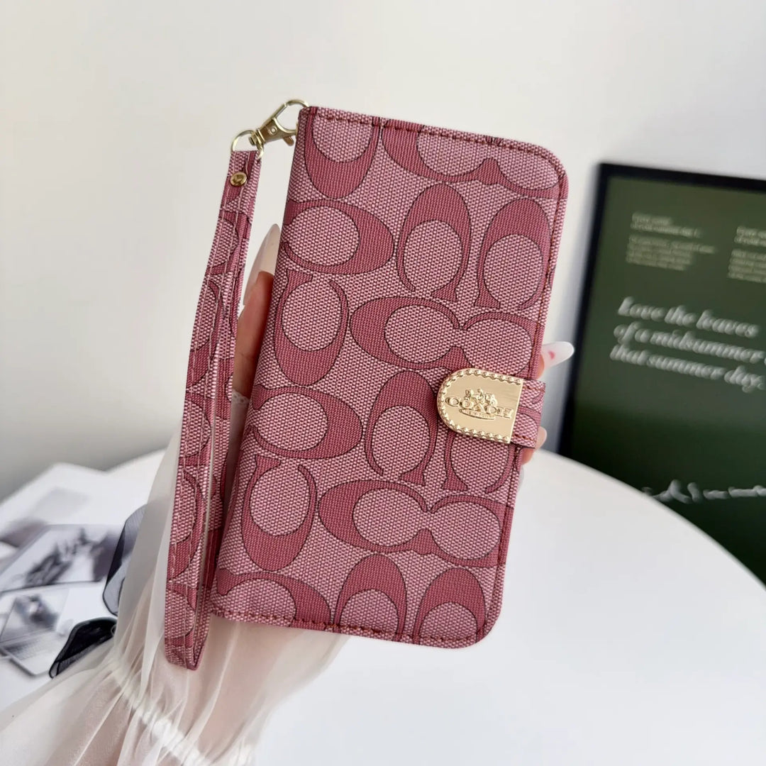 Coach-Style Handheld Wallet Phone Case