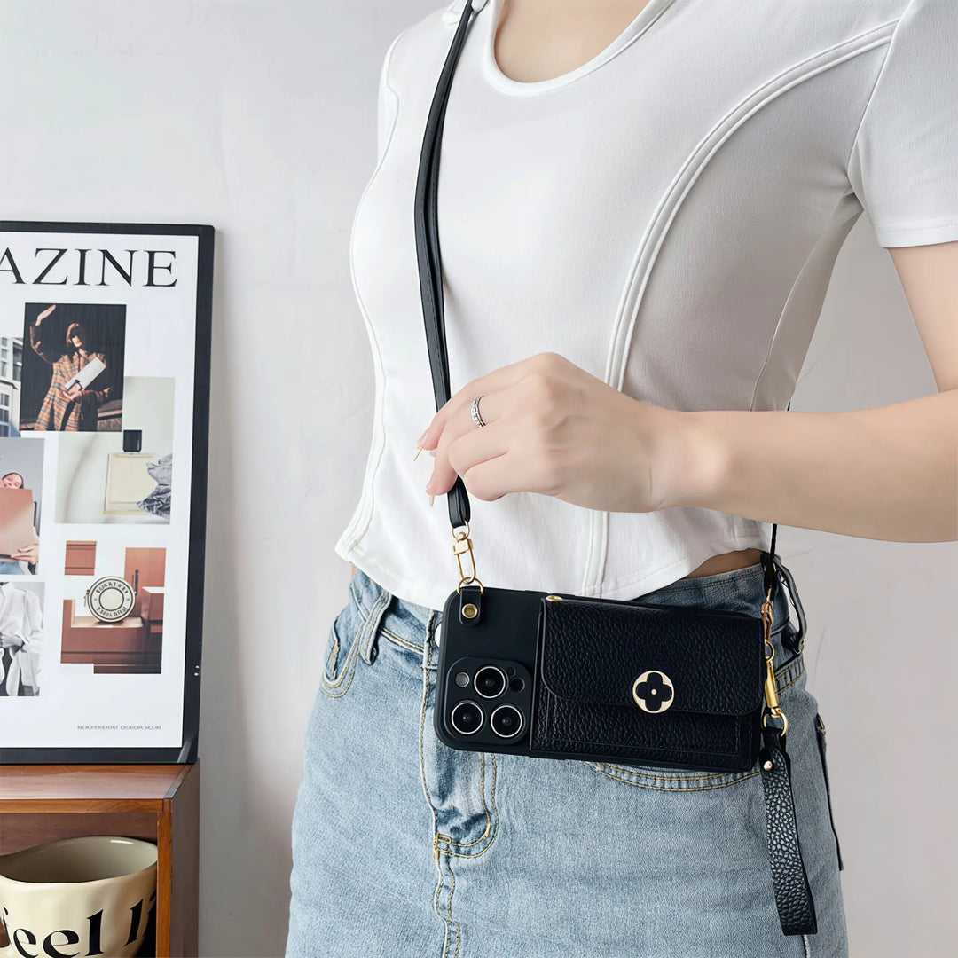 Clover motif Wallet iPhone Case