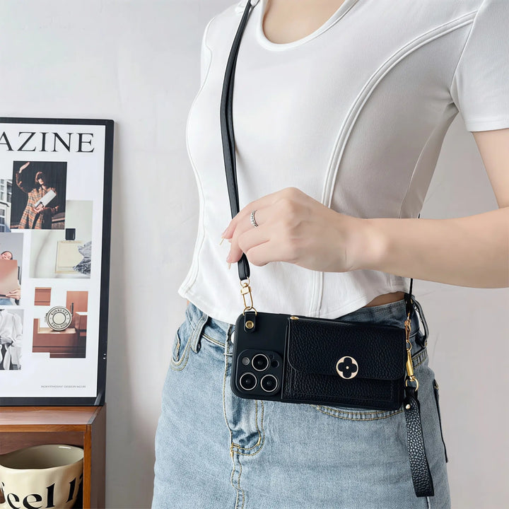 Clover motif Wallet iPhone Case