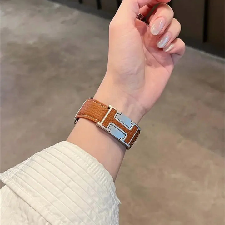 Superbe bracelet en métal et résine