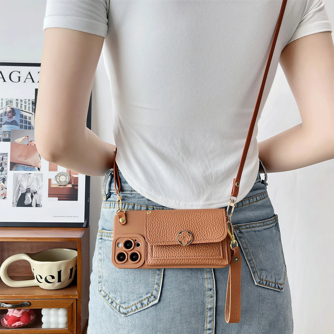 Clover motif Wallet iPhone Case
