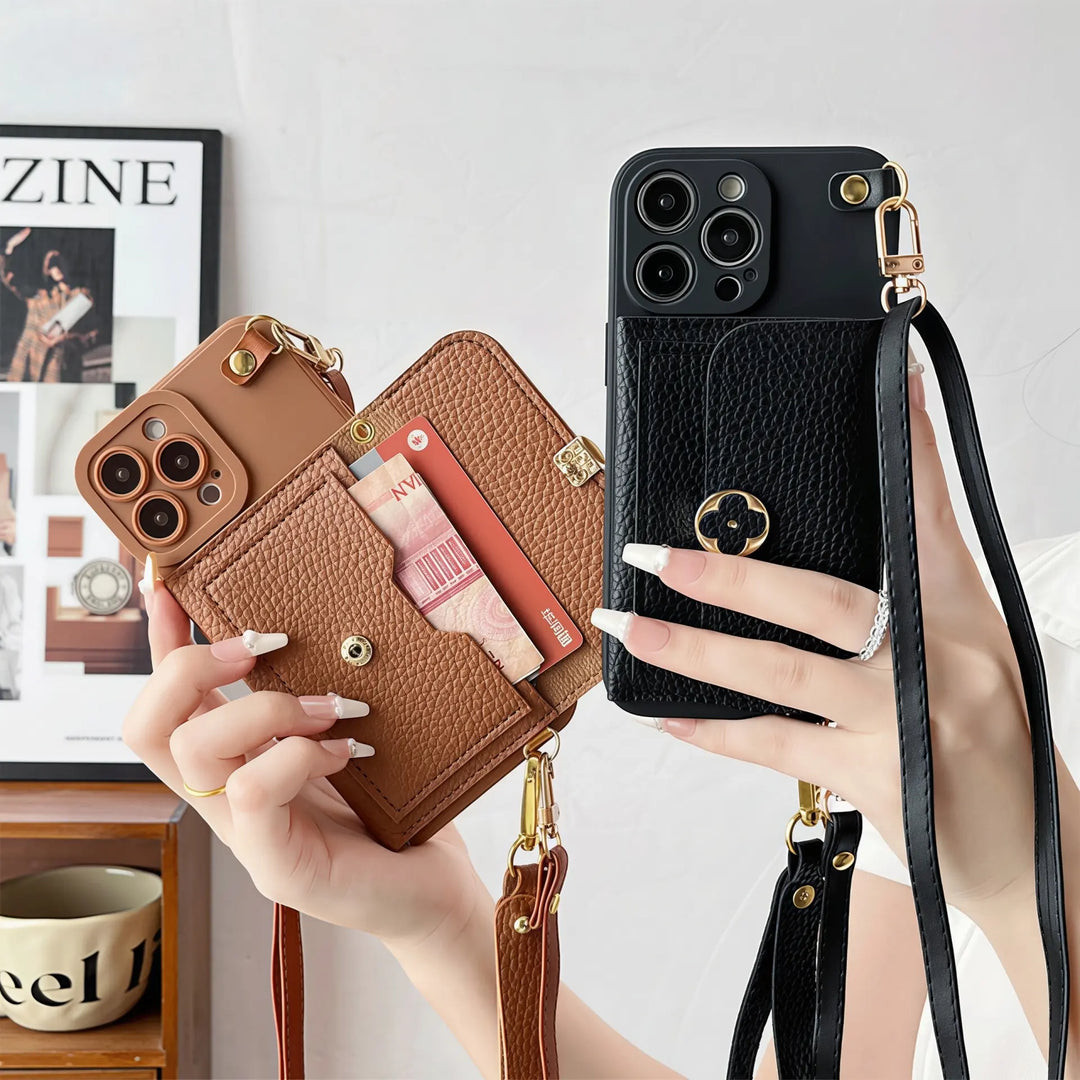 Clover motif Wallet iPhone Case