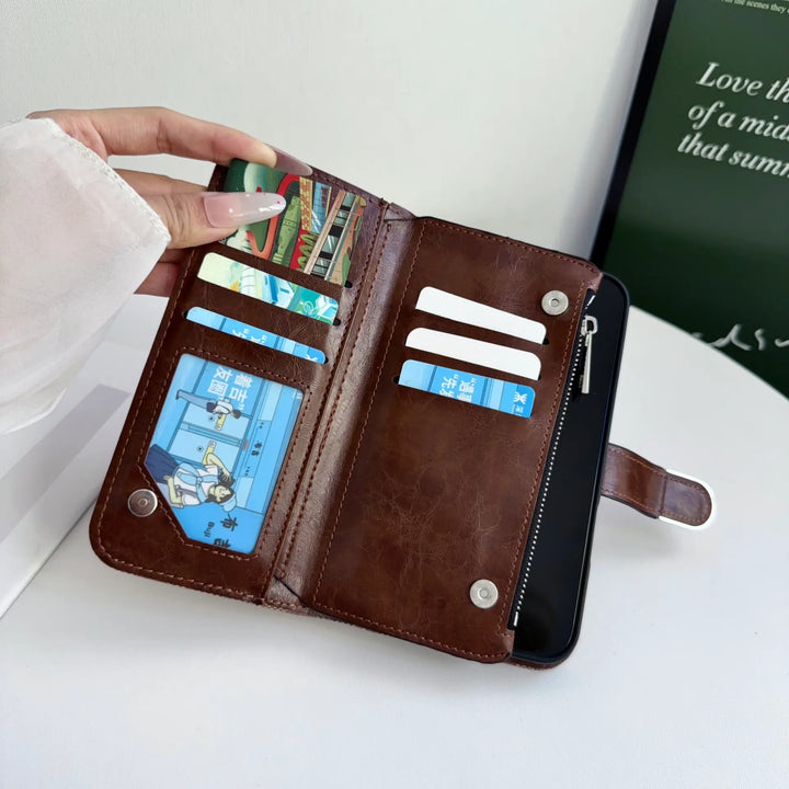 Coach-Style Handheld Wallet Phone Case