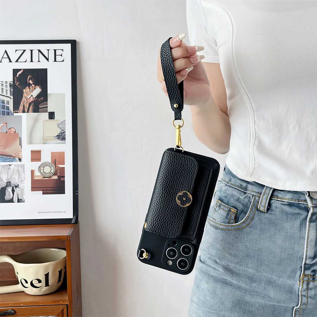 Clover motif Wallet iPhone Case