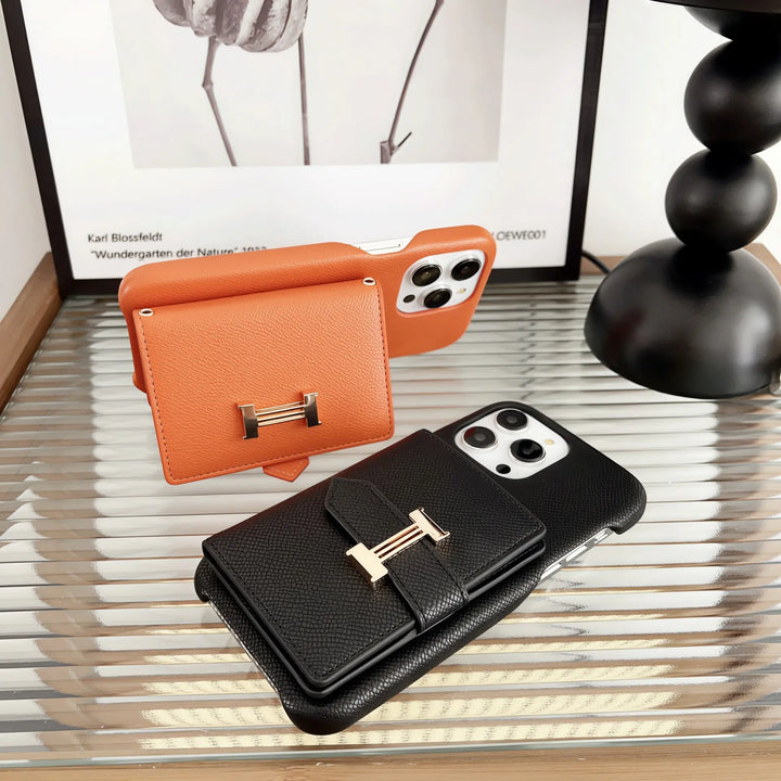 Classic H iPhone Wallet Case + AirPods Case