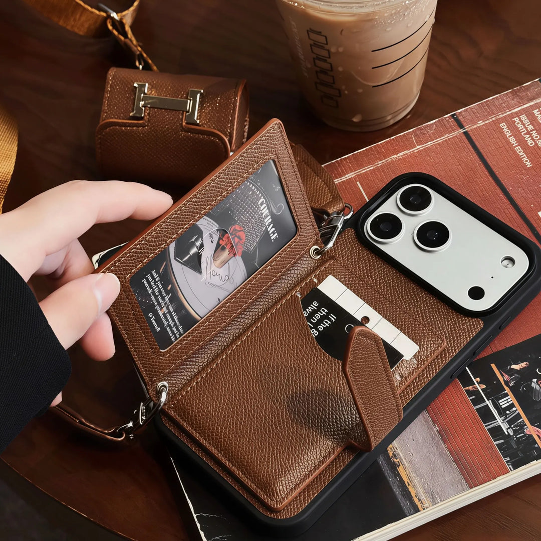 Classic H iPhone Wallet Case + AirPods Case