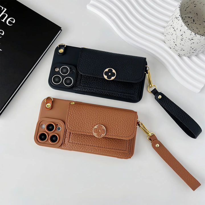 Clover motif Wallet iPhone Case